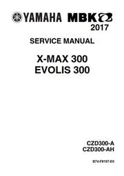 YAMAHA X-MAX 300 2017年英文版維修手冊 300CC 重型機車