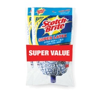 3M Scotch Brite Latex Mop Refill Super Value Twin Pack Easy-to-Install Premium Quality Floor Cleaning Replacement Heads