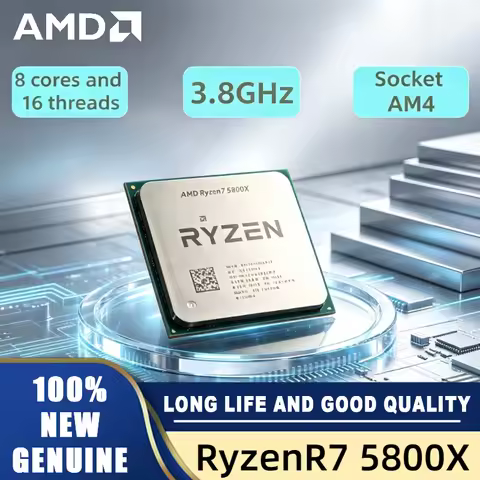 AMD Ryzen 7 5800X Desktop Processor CPU AM4 Socket 8-Cores 16-Threads 7nm L3=32M Up to 4.7 GHz 3.8 G