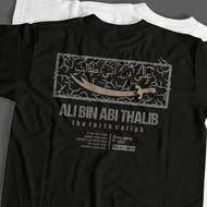 Ali Bin Abi Thalib Black and White Comfortable T-Shirt