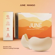 June Mango Nubra Seamless Bra Adhesive Nubra Push Up Stick-on Bra Push Up Silicone Reusable Bra