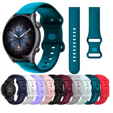 For Amazfit GTR 4 Smart Watch Strap 22mm Silicone Replacement Band ремешок Amazfit GTR4/3 Pro 47mm/G