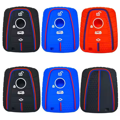 Fit for BMW i8 key bag, Suitable for BMW i3 new energy BMW 4-button remote silicone key cover