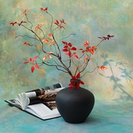 3Pcs Twisted Zen Leaves Faux Tree Branches Artificial Greenery Floral Fall Stems Twigs For Vase Tall