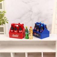 1Set Dollhouse Miniature Food Mini Cola Soda Sprite Bottles Modle Kitchen Doll House Accessories