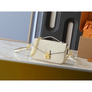 S-lock lock Chain Bag 46279 Pochette M é tis East West Handbag Monogram Empreinte Embossed Leather (