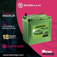 95D31L/R Amaron Go Car Battery - Hilux, Ford Ranger, Navara, Dmax, Pajero, Terrano,