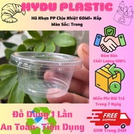 100 PP Plastic Jars 60ml-2oz + Lid (NOT HEAT RESISTANT) Used to Store "DOWN SAUCE"