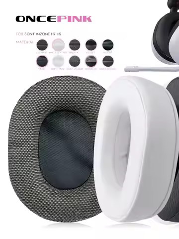 Oncepink Replacement Ear Pads for SONY INZONE H7 H9 Headphone Thicken Cushion Earcups Headband Earmu