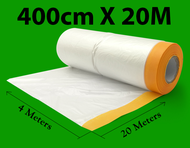 [PACKHUP] Plastic sheet roll with tape plastic film plastic cover for furniture renovation dust protection HDB HIP