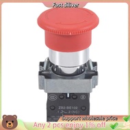22mm NC Red Mushroom Emergency Stop Push Button Switch 600V 10A ZB2-BE102C XB2-BS542X1