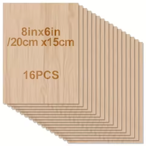 4/8/16/32/48 Pieces of Wood, Craft Wood - 15 * 20 cm (8 * 6 Inches) - 2 mm Thick Wood, Smooth Surfac