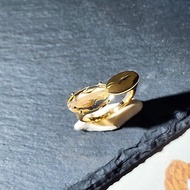 權杖之眼 925銀鍍金高品質刻面白水晶戒指 售完無補 個性大顆粒