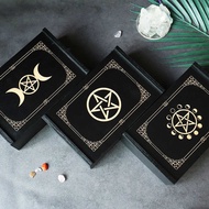Tarot Wooden Storage Box Storage Box Sliding Black Card Storage Box Gift Card Wooden Box