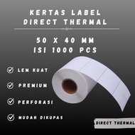 DT 50x40- 1" @1,000 - 1Line CORE 1 INCH 50X40MM 50 X 40 MM 5X4 CM 5 X 4 CM BARCODE LABEL THERMAL STI