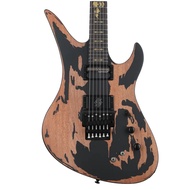 SCHECTER SYNYSTER GATES CUSTOM-S SUSTAINIAC & FLOYD ROSE ELECTRIC GUITAR (DISTRESSED SATIN BLACK)