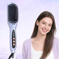LANDOT Negative Ion Ceramic Heating Straightening Brush - Create Smooth Frizz-Free Hair - Dual Volta