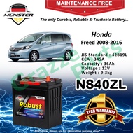 Münster Robust MF CMF NS40 | NS40ZL | 42B19L (36AH) Car Battery Bateri Kereta for Honda Freed 2008-2