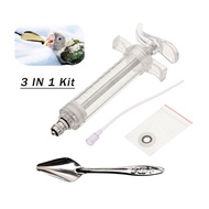 5/10/30ml Handfeeding syringe Fiber glass syringe for feeding bird with Feeding hose and spoon