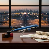 Desktop Decoration A350-900 Model Plane Collector Item A350 Model Airplane Resin for Office