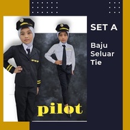 Baju Kanak-kanak Juruterbang Pilot Uniform for Child Boy n Girl Unisex