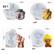 4 shapes of bear, squirrel, number 1, number 2, number 3, number 4