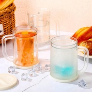 4 Pcs Frozen Beer Mugs Double Wall Gel Frosty Freezer Mugs for Home Bar Accessories Beer Gifts