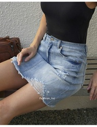 Rok Jeans Pendek Jeans Model Kekinian Trendi Terbaru 2025 Rok pendek jeans sobek Rok Denim rok Impor