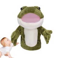 Plush Animal Hand Puppets 30cm Green Frog Plush Animal Hand Puppet Plush Toy Sensory Toddler Toys for Kids Imaginative Pretend Play Storytelling handy