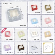 【packing shop】 20 pcs. Pre-Formed 4 x 4 x 2 Pastry Box Macaroons Bars Cookies PF442