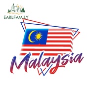 EARLFAMILY for Malaysia Flag Car Sticker Car Door Body for Car Car Assessoires Street Signs VAN ATV Personality Decals
