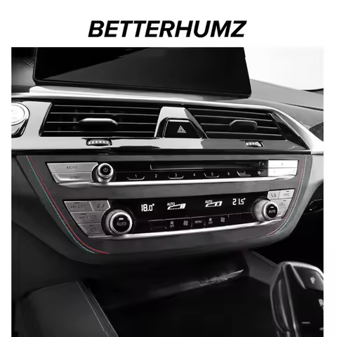 Betterhumz Center Console CD Panel Trim Sticker for BMW G30 G38 G01 5 6GT X3 Series Made of Alcantar