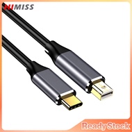 HIMISS USB C To Mini DisplayPort Cable High Resolution 4K 60hz Connector For Desktop Laptop Projector Monitor Phones 1.8M