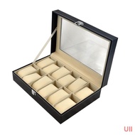 men watch ☾Aluminium / PU Leather Watch Case Box 6 10 12 20 24 Slot
