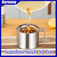 304Stainless Steel Oil Pot Filter 2IN1 Oil Storage Large Capacity Oil Pot Penapis Minyak Masak Dapur