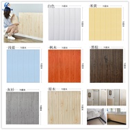 3d Stereo Foam Wall Paper Self-adhesive Wall Sticker Imitation Wood Grain Wall Panel Waist Line Sticker Soft Package Decoration