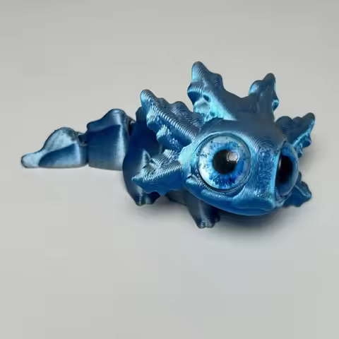 Multi-Joint Design 3D Printing Newt Figures Movable Parts 3D Printed Simulation Eyes Figures Simulat