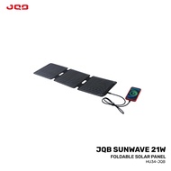 JQB SUNWAVE 21W FOLDABLE SOLAR PANEL - FS 231*215MM / OS 691*215MM / 0.46KG / 5V 3A / 2YW