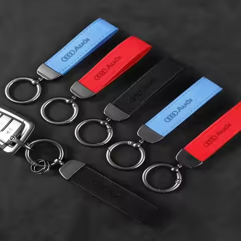 Car Keychain Suede Keyring Pendant Key Decoration For Audi Sline RS A3 A1 A4 B9 A5 B7 Q5 Q2 8i TT Mk