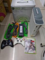 (A) 二手 XBOX 360 遊戲主機 /可玩/有盒&線材配件/附無線手把X2 /MLB 2K9遊戲片