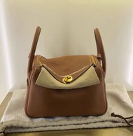 愛馬仕 Hermes  lindy 26 金棕  金扣 D刻