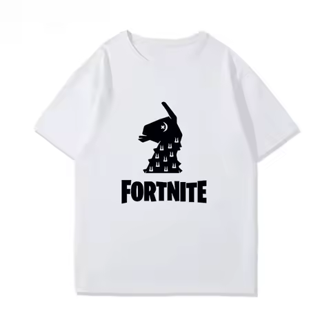 Cartoon Hot Game Fortnite Printed T-shirt Summer Men's and Women's Fashionable Fortnite Cotton Tops