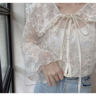 BEST [FLORIDA]women's long-sleeved floral blouse, hijab friendly