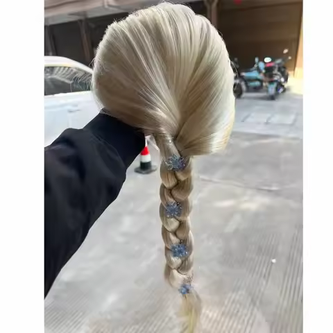 Children Wigs Princess Girls Frozen Elsa Anna Accessories Kids Ariel Halloween Wigs Hair Accessories