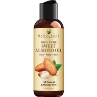 HandcraftBlendsAlmondOil-4FlOz-100%Pureand-PremiumGradeCarrierOilforandHair-HairandBody-Massage-Hexa