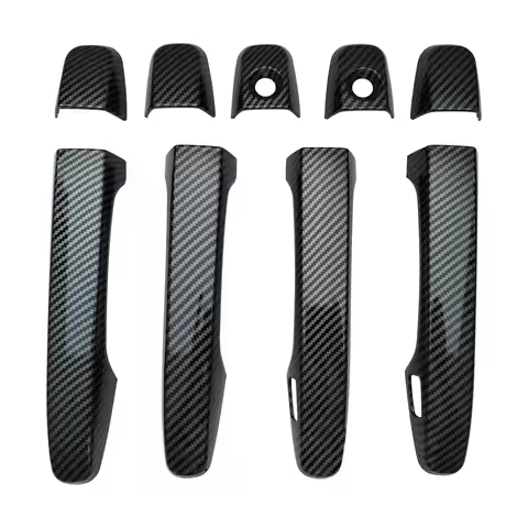Door Handle Covers for Toyota Prius ZVW30 Alpha Exterior Scratch Protector Carbon Fiber Plating Patt