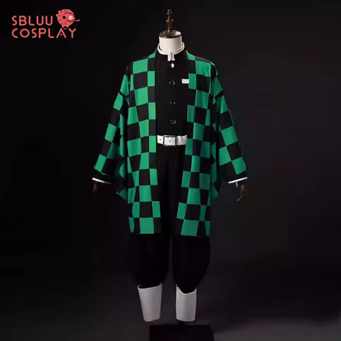 SBluuCosplay Kamado Tanjirou Tanjiro Cosplay Costume Embroidery SR Quality TR Material