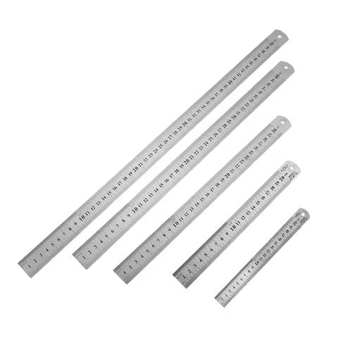 Stainless Steel Ruler Metal Ruler High Precision Centimeter Ruler Measuring Ruler for Office Home En