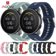 ⊹22mm Silicone Strap for Suunto 9 Peak Outdoors Sport Smart Watch Breathable Holes Waterproof Me B➹
