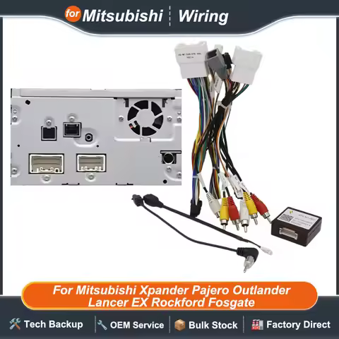 for Mitsubishi Xpander Pajero Outlander Lancer EX Car Radio Cable Wire Harness Rockford Fosgate Amp 